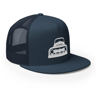 Vintage Ford Truck Embroidered Flat Bill Meshback Trucker Cap