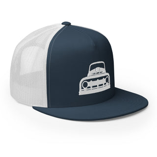 Vintage Ford Truck Embroidered Flat Bill Meshback Trucker Cap