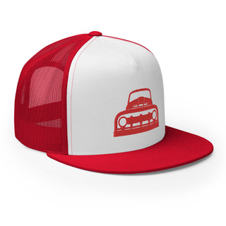 Vintage Ford Truck Embroidered Flat Bill Meshback Trucker Cap