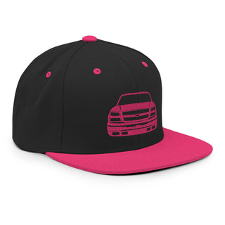 Chevy Silverado Embroidered Snapback Flatbill Hat