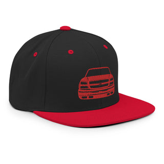 Chevy Silverado Embroidered Snapback Flatbill Hat