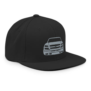 Chevy Silverado Embroidered Snapback Flatbill Hat