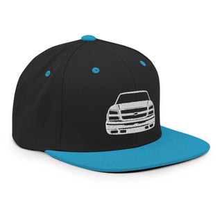 Chevy Silverado Embroidered Snapback Flatbill Hat