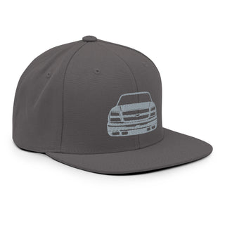 Chevy Silverado Embroidered Snapback Flatbill Hat