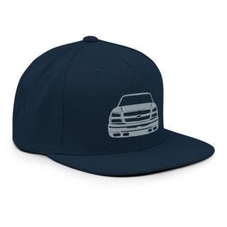 Chevy Silverado Embroidered Snapback Flatbill Hat