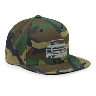 Chevy Silverado Embroidered Snapback Flatbill Hat