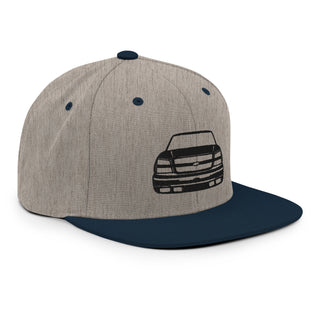Chevy Silverado Embroidered Snapback Flatbill Hat