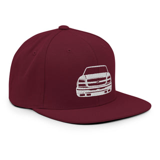 Chevy Silverado Embroidered Snapback Flatbill Hat