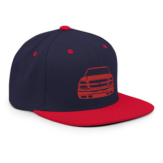 Chevy Silverado Embroidered Snapback Flatbill Hat