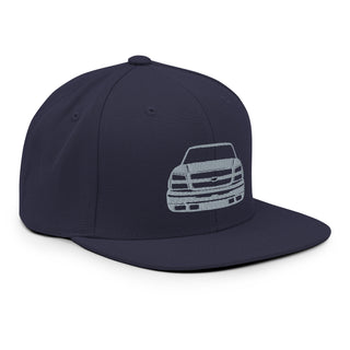 Chevy Silverado Embroidered Snapback Flatbill Hat