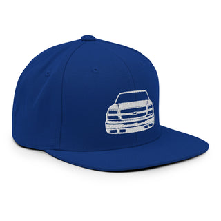 Chevy Silverado Embroidered Snapback Flatbill Hat