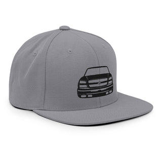 Chevy Silverado Embroidered Snapback Flatbill Hat