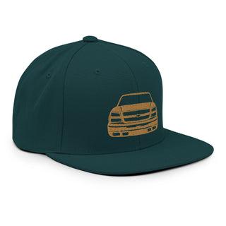 Chevy Silverado Embroidered Snapback Flatbill Hat