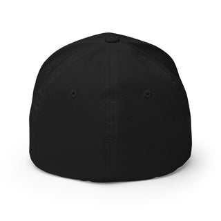 Jeep CJ Grill Black on Black Embroidered Flexfit Cap