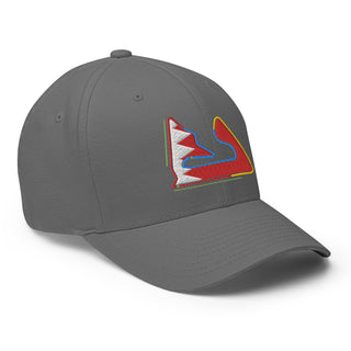 Bahrain Circuit Sectors with DRS Zones and Flag F1 Embroidered Flexfit Cap