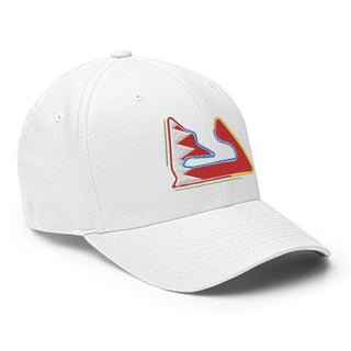 Bahrain Circuit Sectors with DRS Zones and Flag F1 Embroidered Flexfit Cap