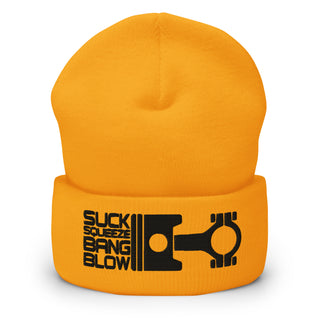 Suck Squeeze Bang Blow Embroidered Cuffed Beanie