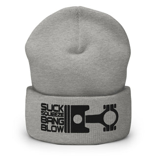 Suck Squeeze Bang Blow Embroidered Cuffed Beanie