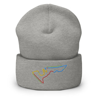Circuit of the Americas (COTA) Circuit Sectors with DRS Zones F1 Embroidered Cuffed Beanie