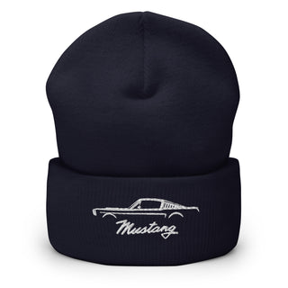 Classic Mustang Embroidered Cuffed Beanie