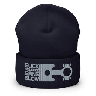 Suck Squeeze Bang Blow Embroidered Cuffed Beanie