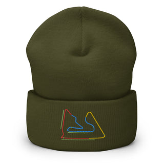 Bahrain Circuit Sectors with DRS Zones F1 Embroidered Cuffed Beanie