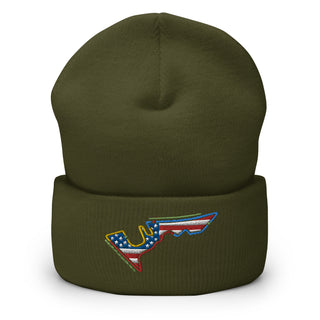 Circuit of the Americas (COTA) Circuit Sectors with DRS Zones and US Flag F1 Embroidered Cuffed Beanie