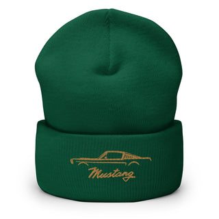 Classic Mustang Embroidered Cuffed Beanie
