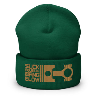Suck Squeeze Bang Blow Embroidered Cuffed Beanie