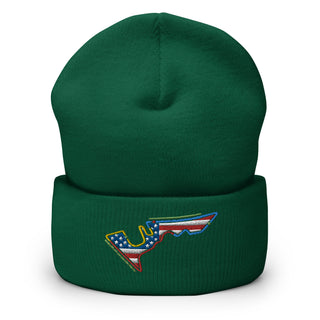 Circuit of the Americas (COTA) Circuit Sectors with DRS Zones and US Flag F1 Embroidered Cuffed Beanie