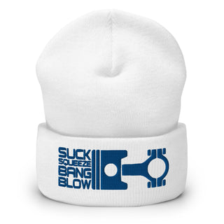 Suck Squeeze Bang Blow Embroidered Cuffed Beanie