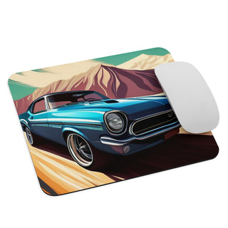 Car Driving in Desert Painting Mouse Pad
