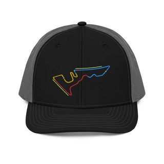 Circuit of the Americas (COTA) Circuit Sectors with DRS Zones F1 Embroidered Meshback Trucker Cap