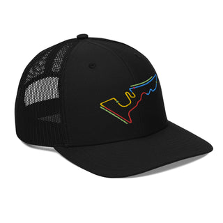 Circuit of the Americas (COTA) Circuit Sectors with DRS Zones F1 Embroidered Meshback Trucker Cap