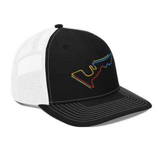 Circuit of the Americas (COTA) Circuit Sectors with DRS Zones F1 Embroidered Meshback Trucker Cap