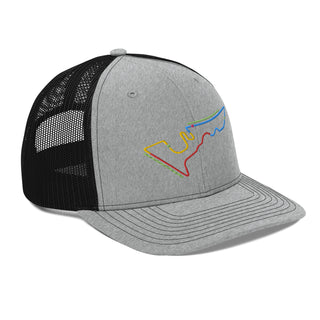 Circuit of the Americas (COTA) Circuit Sectors with DRS Zones F1 Embroidered Meshback Trucker Cap