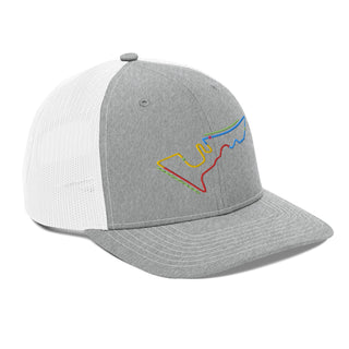 Circuit of the Americas (COTA) Circuit Sectors with DRS Zones F1 Embroidered Meshback Trucker Cap