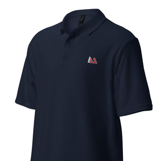 Bahrain Circuit with Flag F1 Embroidered Unisex Pique Polo Shirt