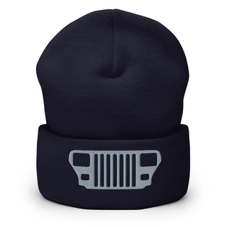 Jeep YJ Grill Embroidered Cuffed Beanie