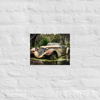 Abandoned Vintage Roadster in the Bayou Poster