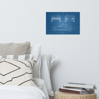 68 Camaro Blueprint Poster