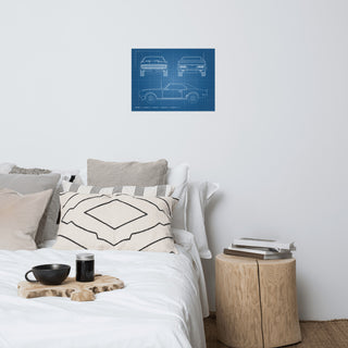 68 Camaro Blueprint Poster