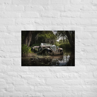 Abandoned Vintage Car in the Bayou Poster