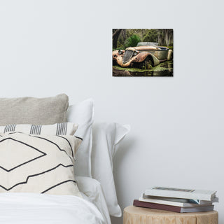 Abandoned Vintage Roadster in the Bayou Metal Print