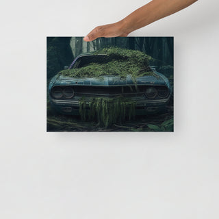 Abandoned Muscle Car in a Forest Slim Canvas