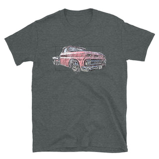 Sketched Chevy Flatbed Short-Sleeve Unisex T-Shirt