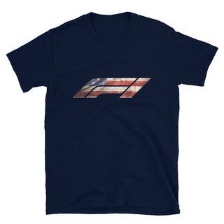 American Flag Formula 1 Short-Sleeve Unisex T-Shirt