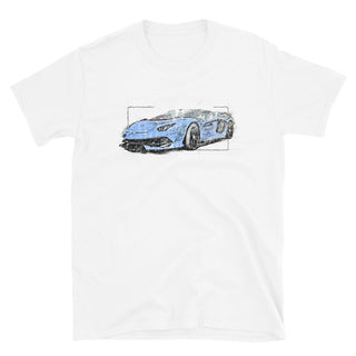 Sketched Lamborghini Huracan Short-Sleeve Unisex T-Shirt