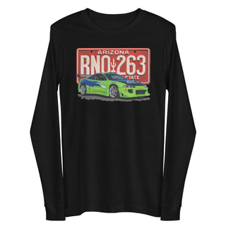 Brian's Green Mitsubishi Eclipse and License Plate Unisex Long Sleeve T-Shirt