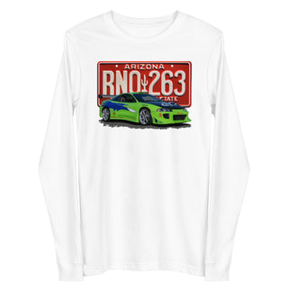 Brian's Green Mitsubishi Eclipse and License Plate Unisex Long Sleeve T-Shirt